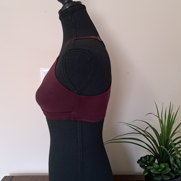Aerie Sunnie Bralette Size Small Maroon Burgandy Sunnie Bustier Racer Back - Picture 5 of 10